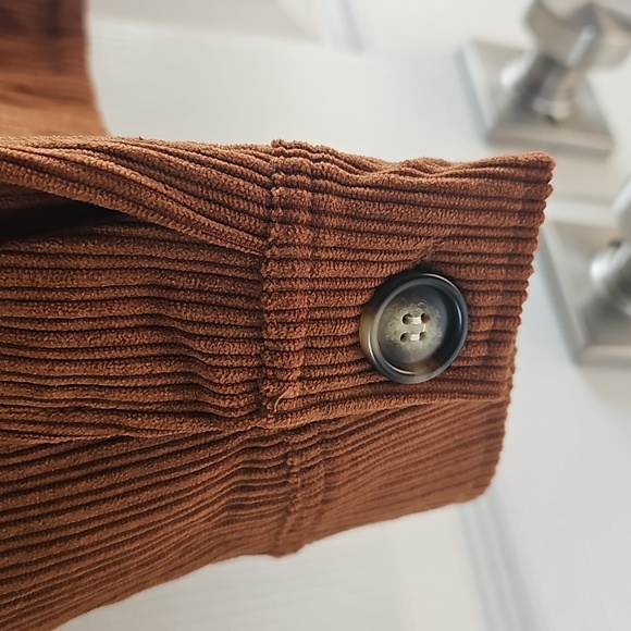 NWT Thread & Supply Hughes Corduroy Button Closure Jacket Large Cognac - Picture 7 of 13